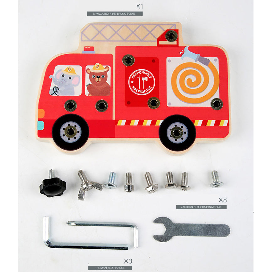 Kids Montessori Fire Truck Toy