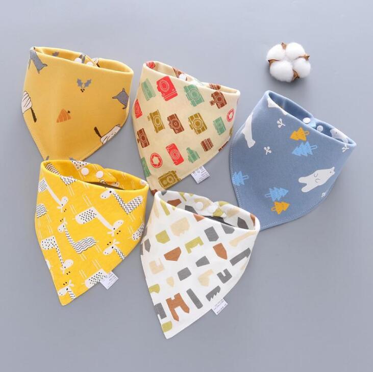 Baby Cotton Bibs - 5 Pcs