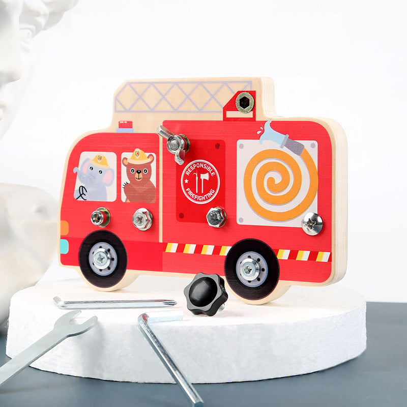 Kids Montessori Fire Truck Toy