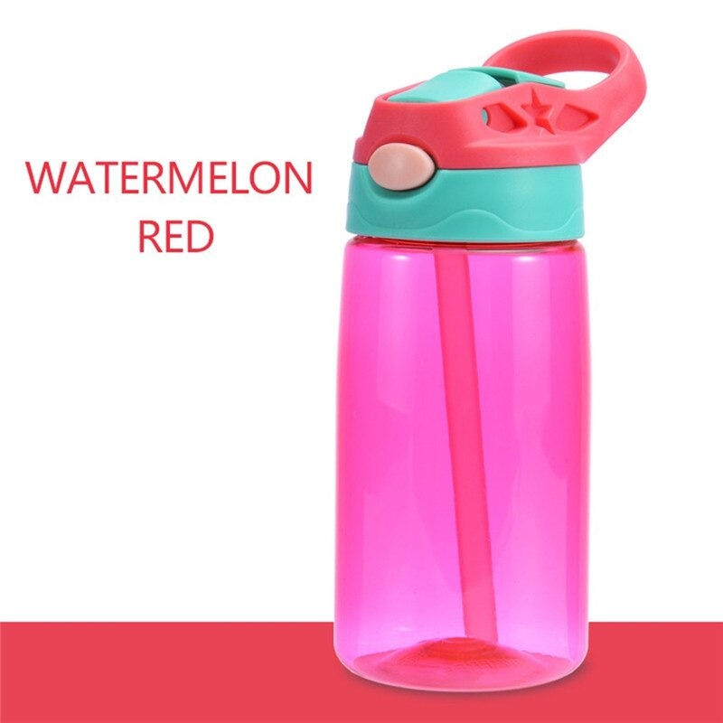 480ml Kids Water Bottle with Straw Lid And Handle