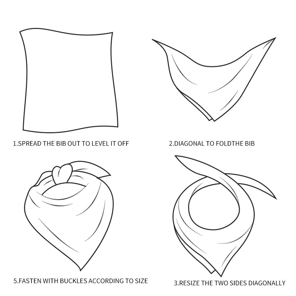 4pcs Muslin Scarf Bib Fashion Design