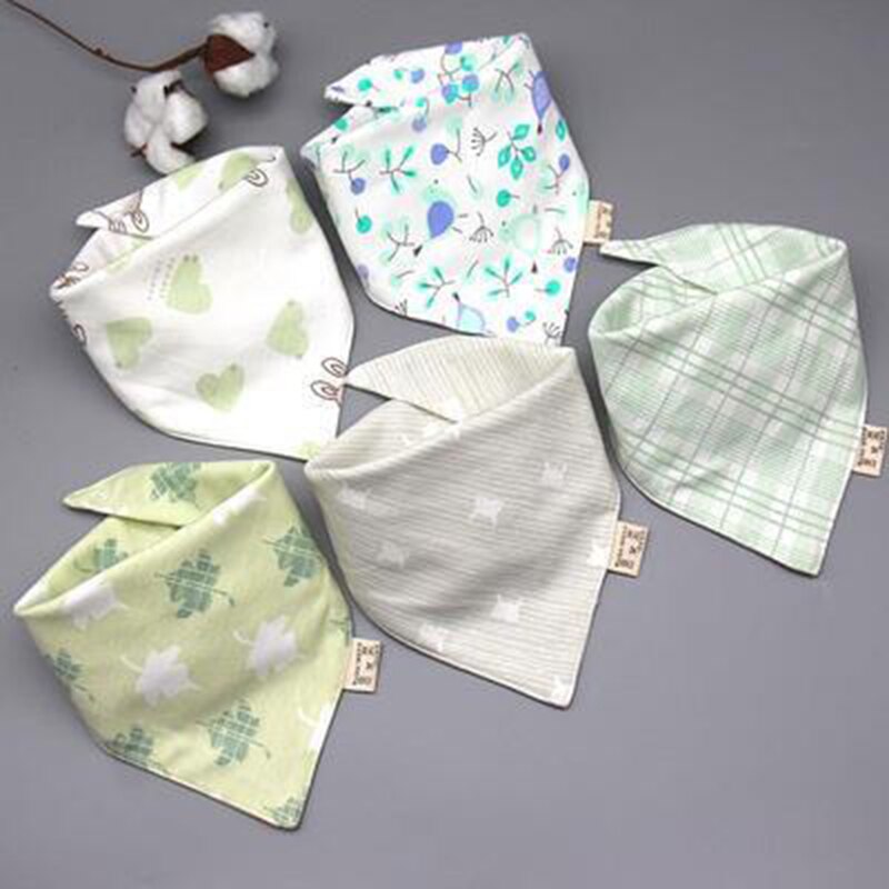 Baby Cotton Bibs - 5 Pcs